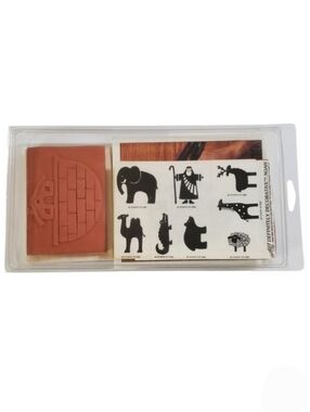Stampin' Up! Definitely Decorative Noah Rubber Stamp Set 1996 Retired New